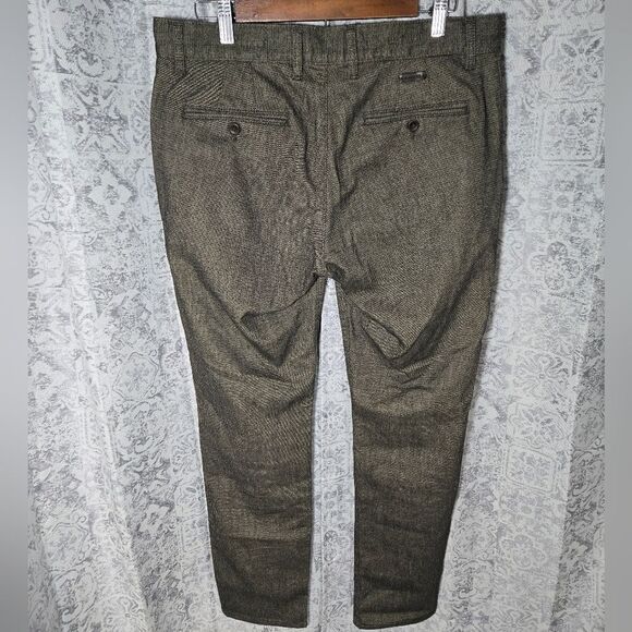 Alberto Mens Regular Fit Trousers  Brown Color Business Sharp Dress Pants 32x34 - Picture 4 of 11